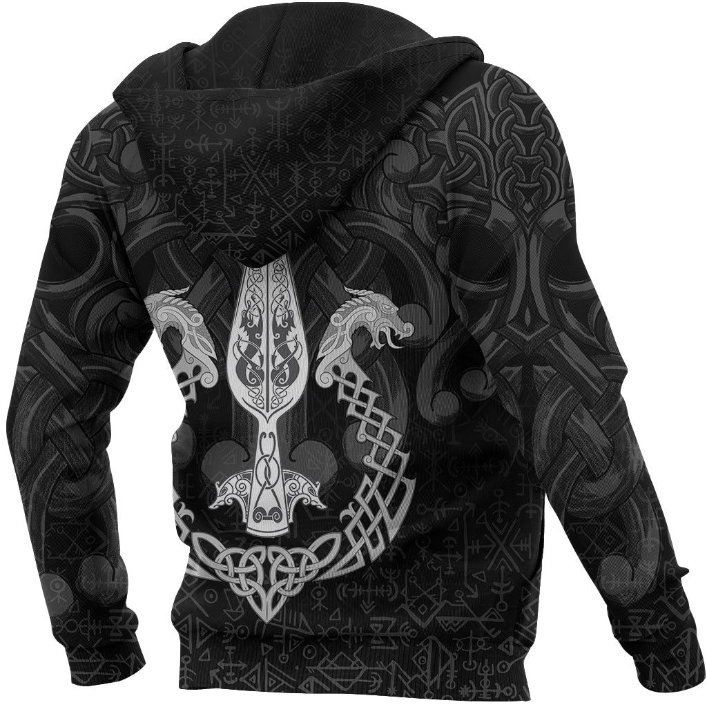 Viking Hoodie Gungnir Of Odin and Drakkar RLT12