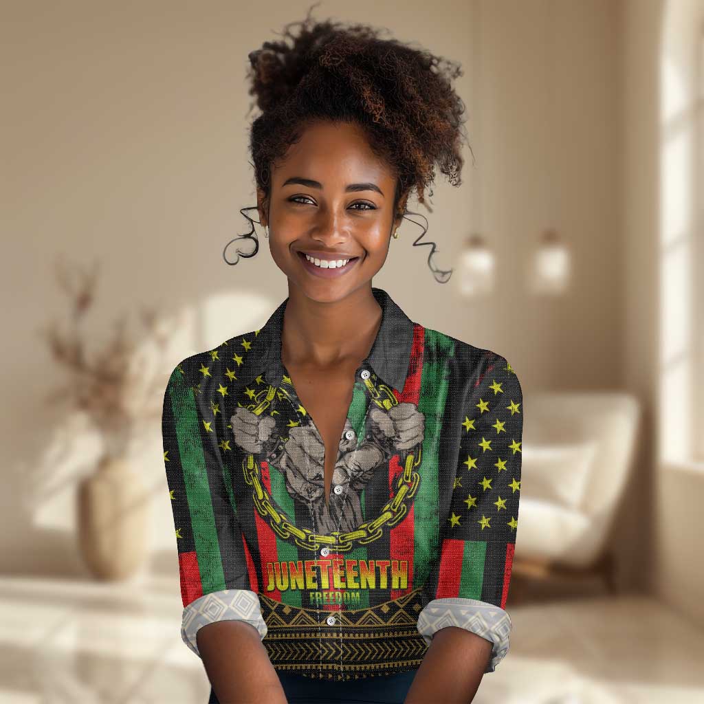 Juneteenth Celebration 2024 Women Casual Shirt Black History June 19 LT01