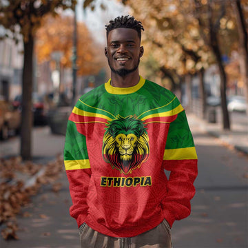 Personalized Ethiopia Sweatshirt with Lion of Judah Flag Style - Special Version LT01