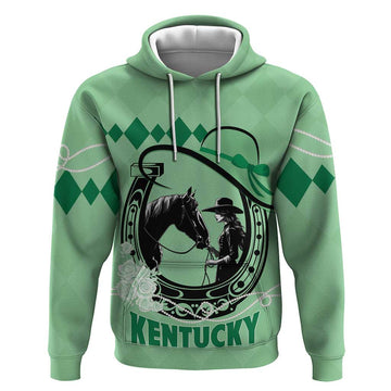 Personalized Kentucky Horse Racing Hoodie Beauty and The Horse Green Version LT01
