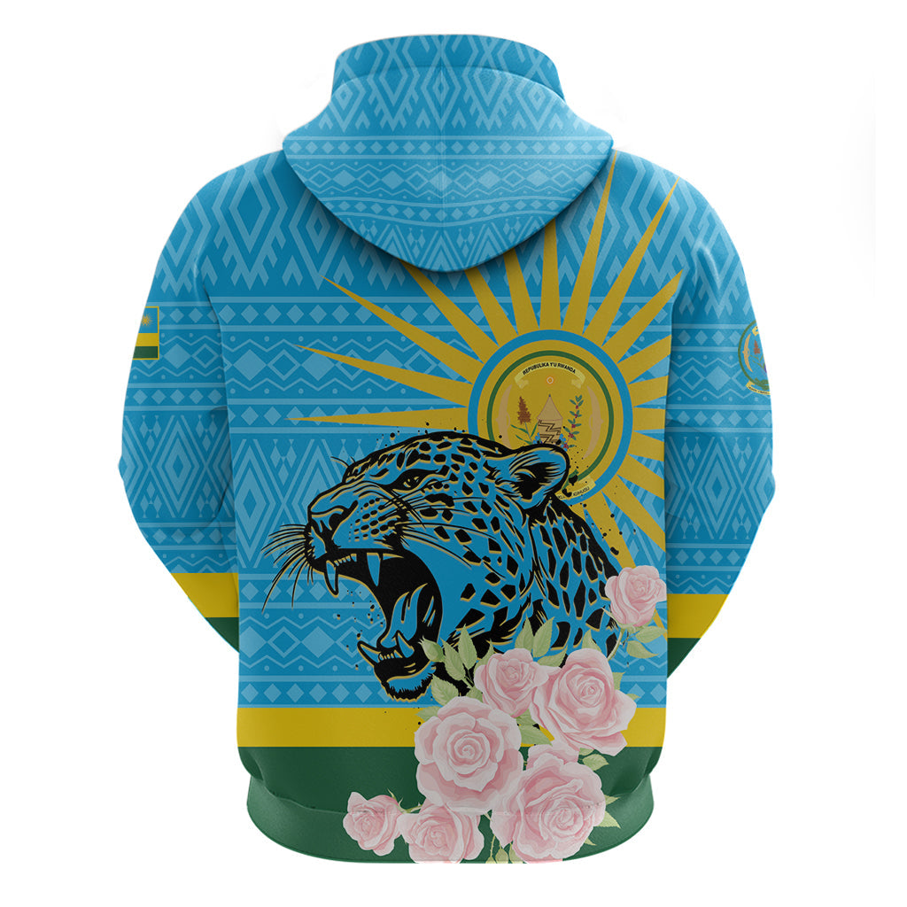 Rwanda Independence Day Hoodie Leopard With Roses LT01