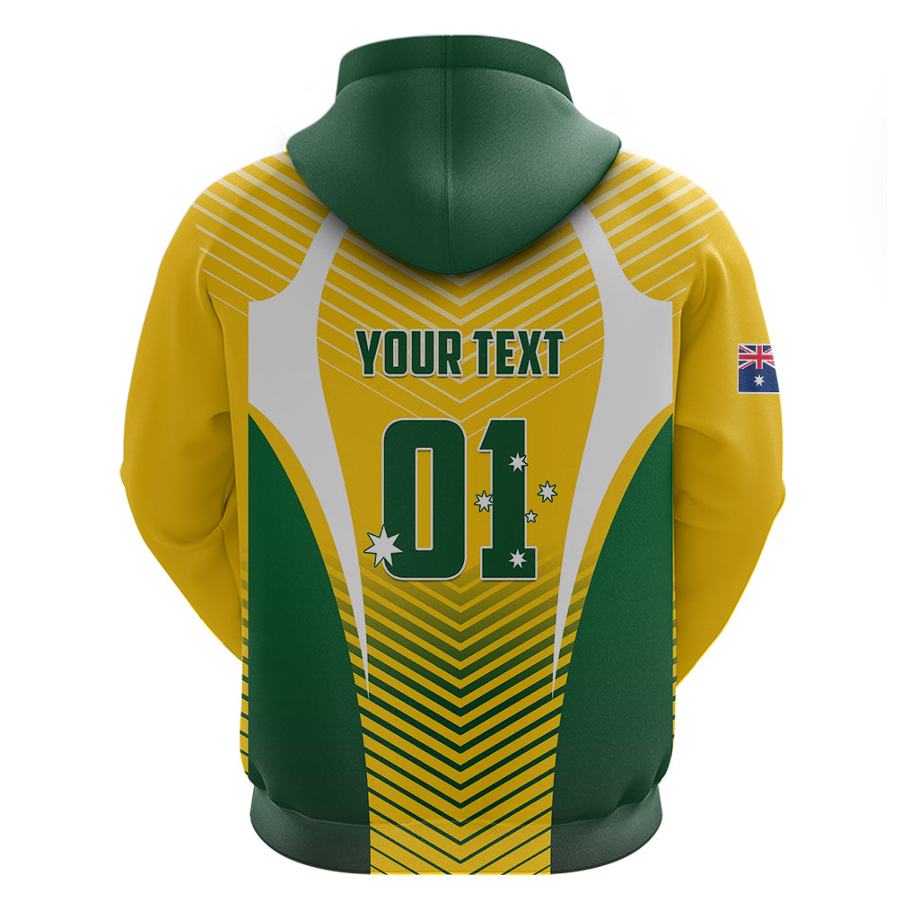 Personalised Australia Soccer Hoodie Matildas Sporty Yellow Version LT01