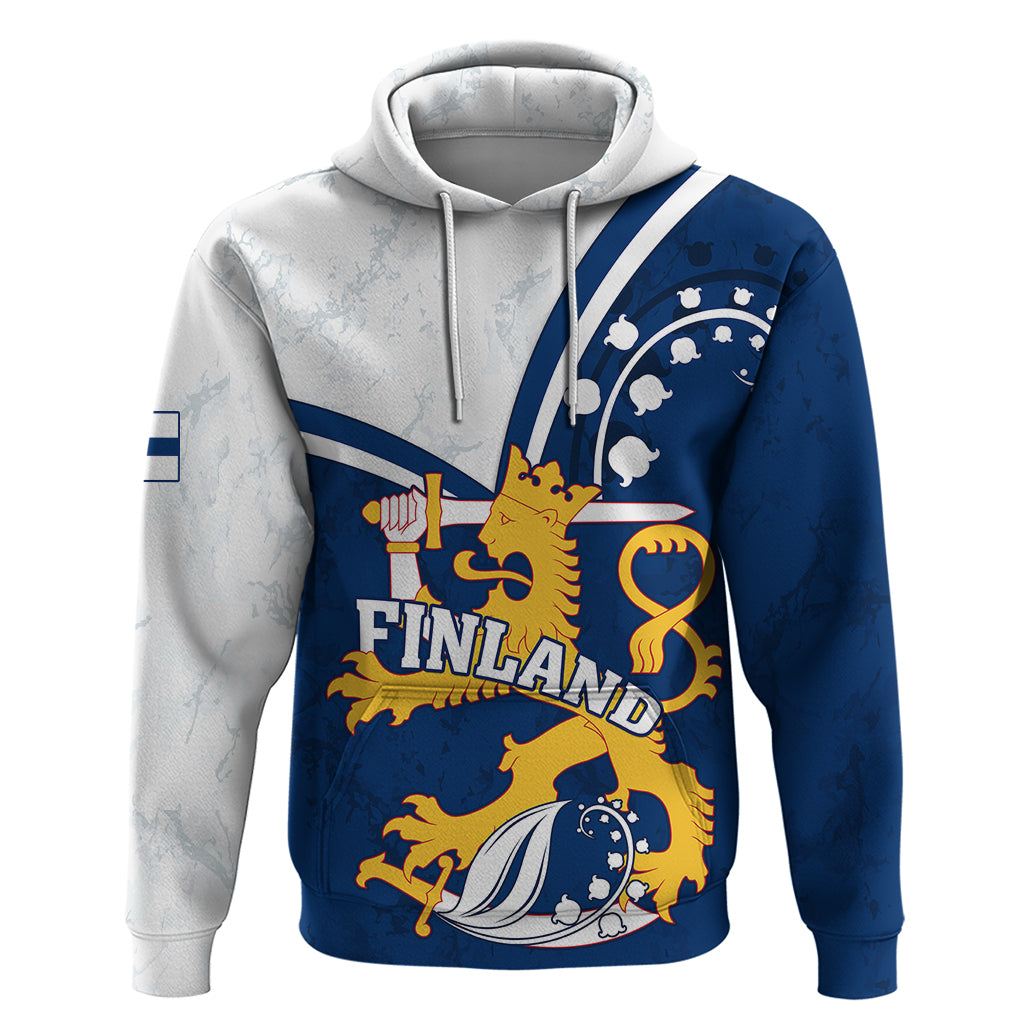 Finland Hoodie Suomi Lion With Lily of the Valley LT01