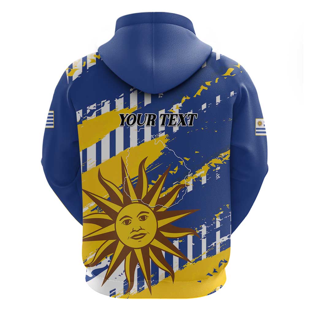 Personalized Uruguay 200th Independence Day Hoodie Sol de Mayo Grunge Stylized LT01
