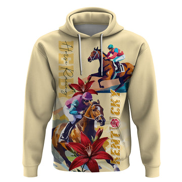 Kentucky Hoodie Horse Racing Lily Stargazer LT01