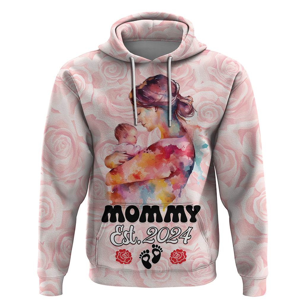Happy Mother Day Hoodie Mommy Est 2024 LT01