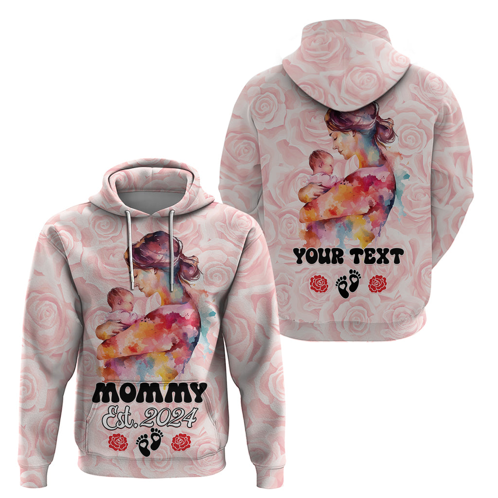 Happy Mother Day Hoodie Mommy Est 2024 LT01