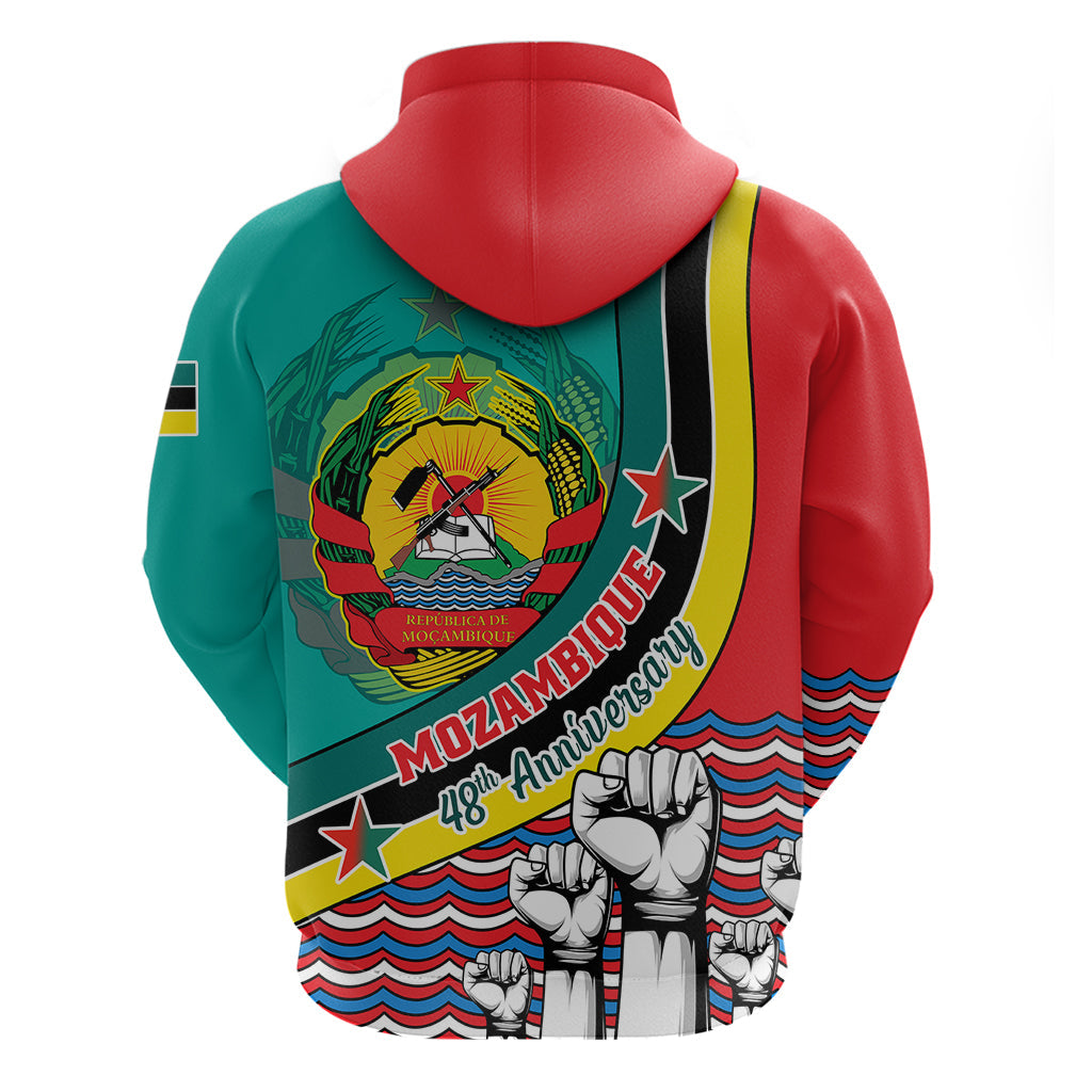Mozambique Independence Day Hoodie Mozambiki Emblem Happy 48th Anniversary LT01