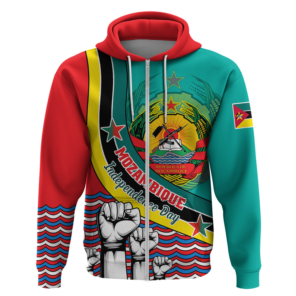 Mozambique Independence Day Hoodie Mozambiki Emblem Happy 48th Anniversary LT01