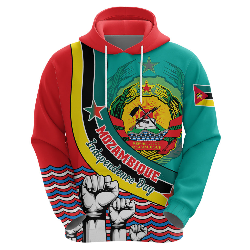 Mozambique Independence Day Hoodie Mozambiki Emblem Happy 48th Anniversary LT01