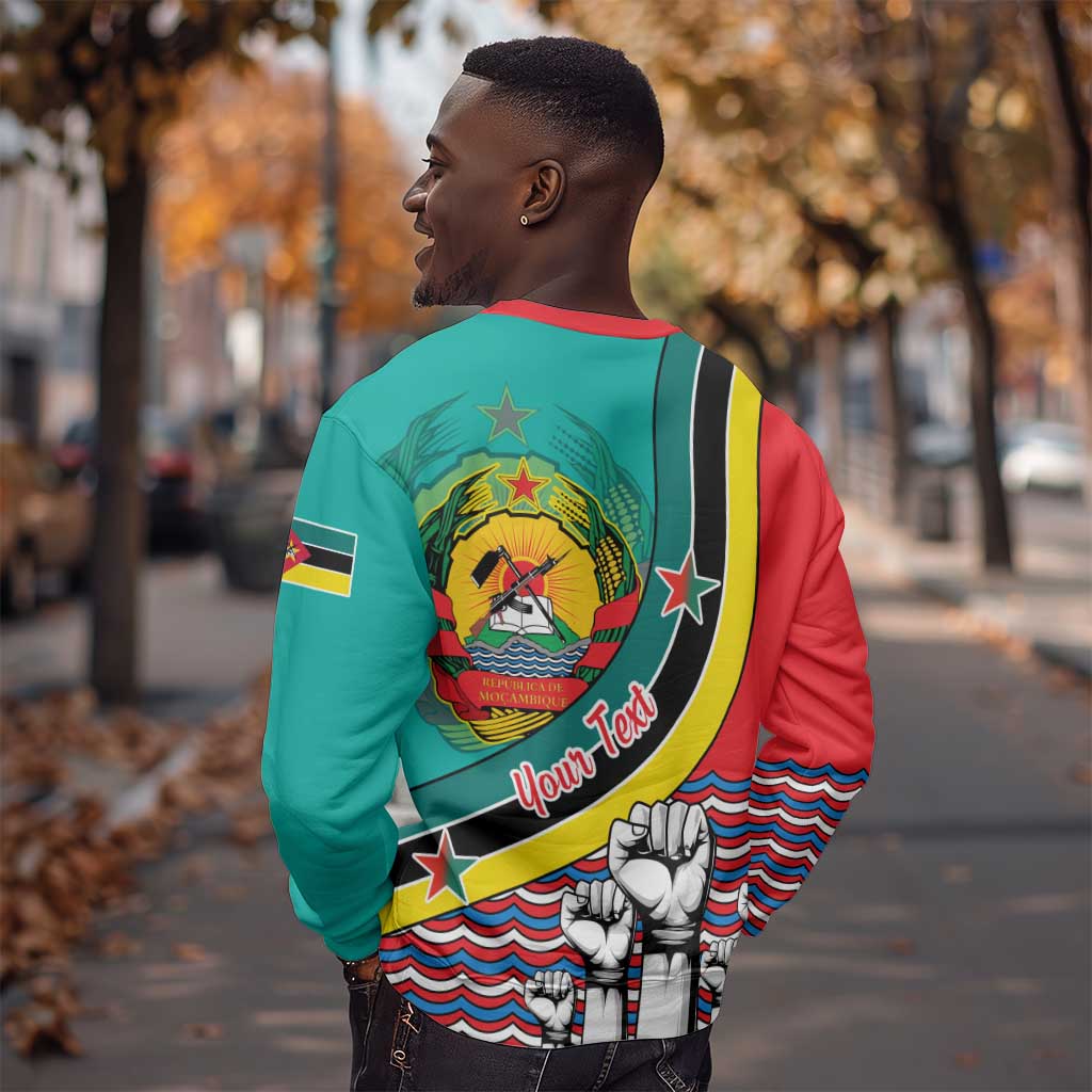 Personalized Mozambique Independence Day Sweatshirt - June 25, Mozambiki Emblem LT01