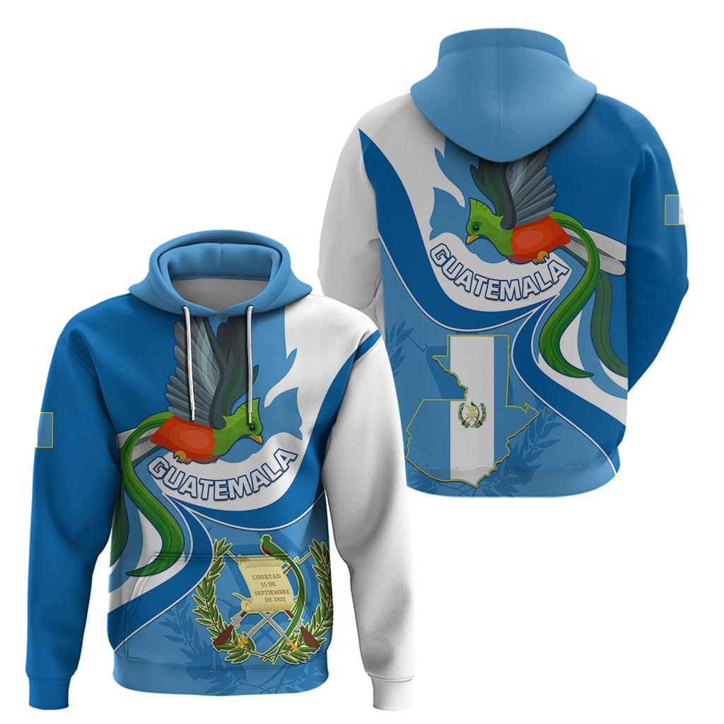 Guatemala Hoodie Guatemalan Quetzal With Coat of Arms LT01