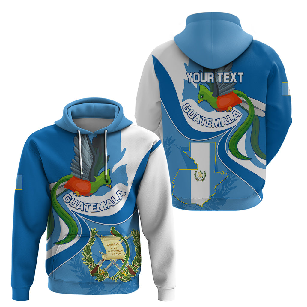 Personalised Guatemala Hoodie Guatemalan Quetzal With Coat of Arms LT01