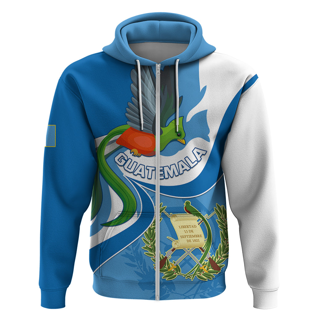 Personalised Guatemala Hoodie Guatemalan Quetzal With Coat of Arms LT01