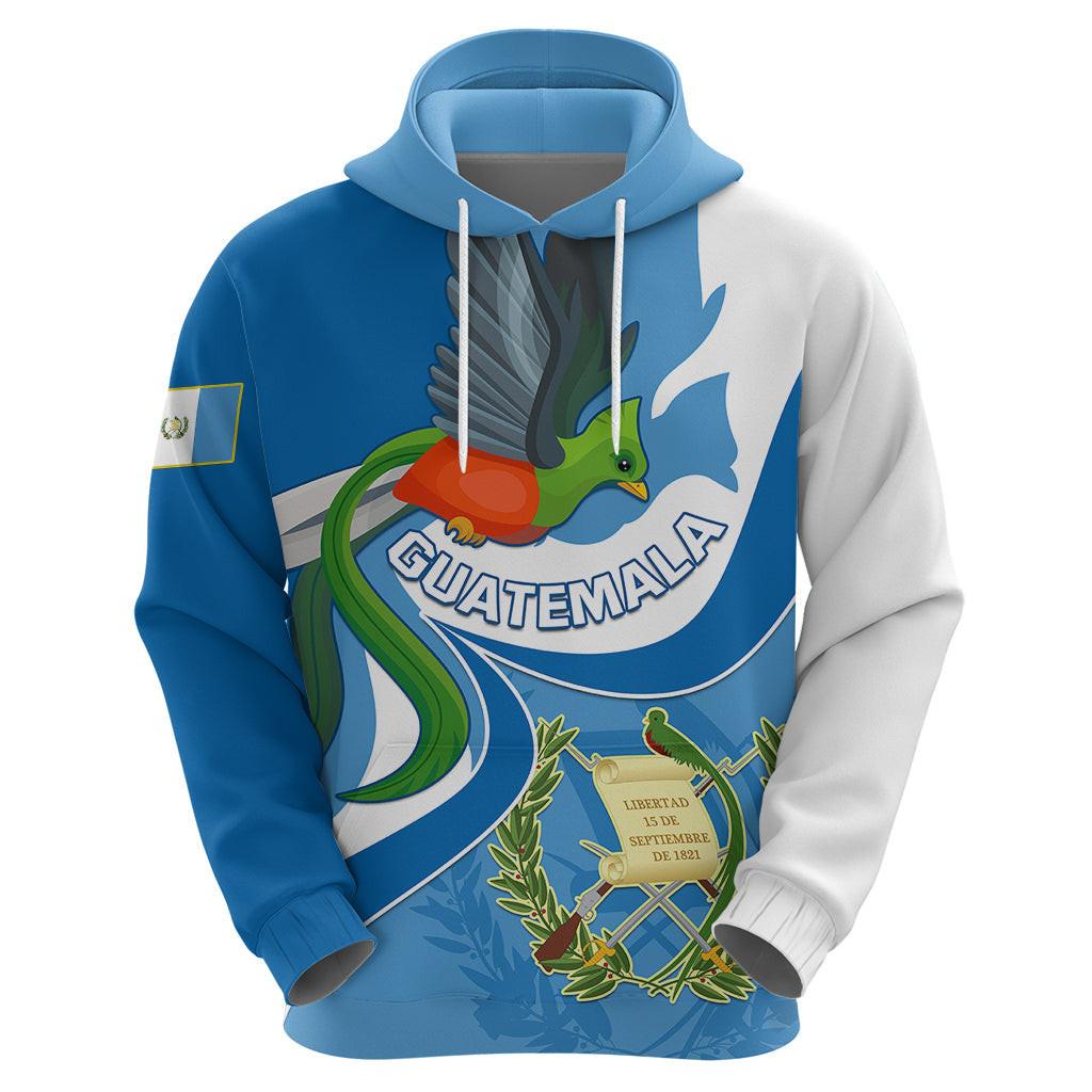 Personalised Guatemala Hoodie Guatemalan Quetzal With Coat of Arms LT01