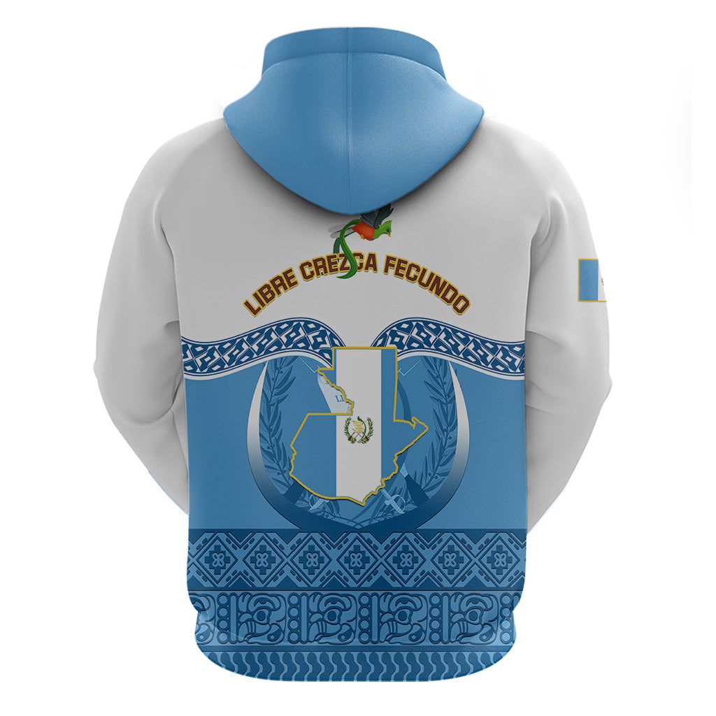 Guatemala Independence Day Hoodie Guatemalan Coat of Arms Mix Maya Pattern LT01