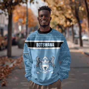 Personalized Botswana Sweatshirt with Tswana Pula and African Pattern LT01