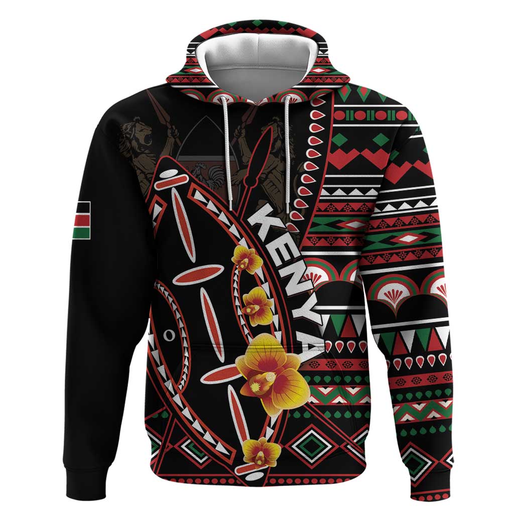 Personalized Kenya Hoodie Jamhuri ya Kenya Shield LT01