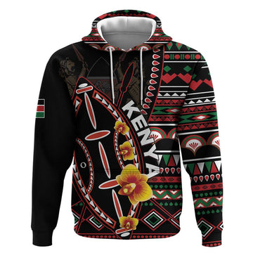 Personalized Kenya Hoodie Jamhuri ya Kenya Shield LT01