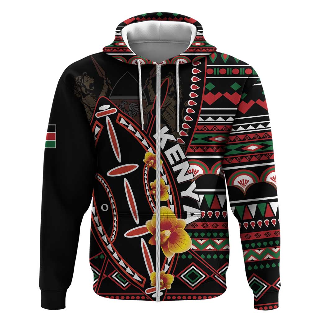 Personalized Kenya Hoodie Jamhuri ya Kenya Shield LT01