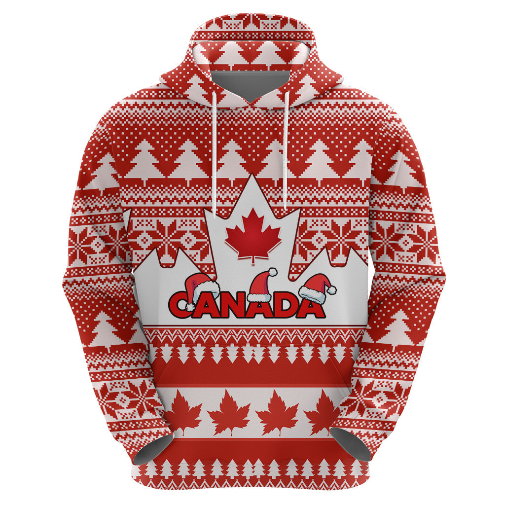 Custom Canada Christmas Hoodie Maple Leaf Unique Style LT01