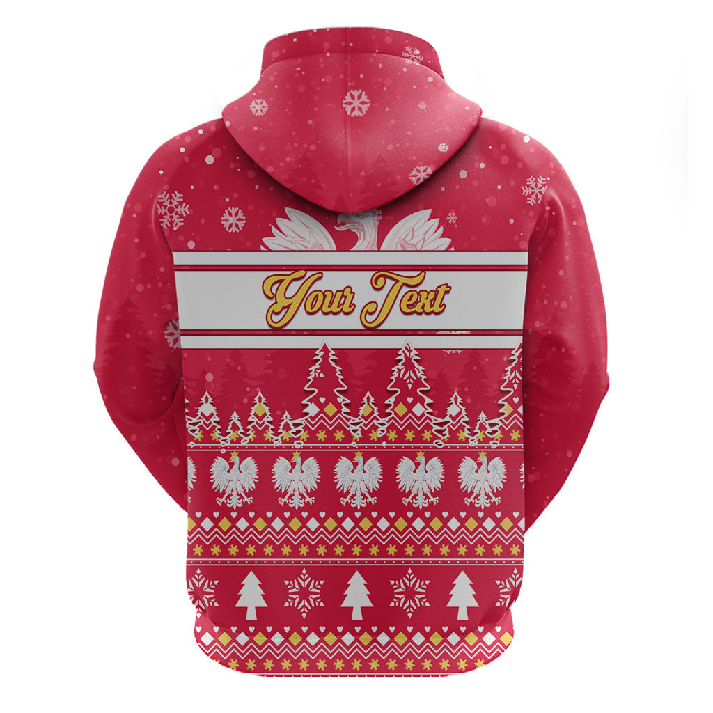 Custom Poland Christmas Hoodie Wesolych Swiat Polish Eagle LT01