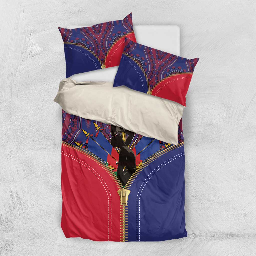 Afro Haiti Heritage Month Bedding Set Zipper Stylized LT01