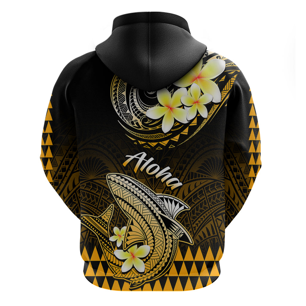 Hawaii Hoodie Polynesian Shark with Kakau Gold Version LT01