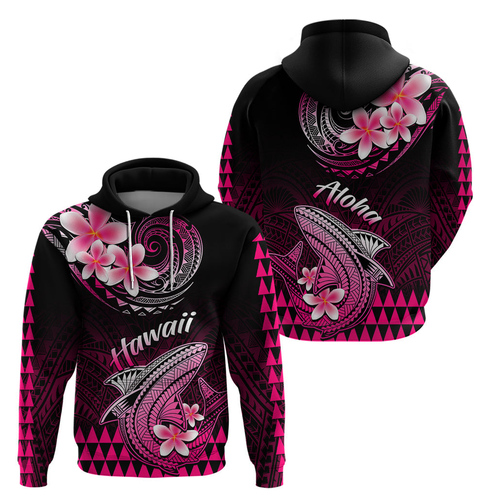 Hawaii Hoodie Polynesian Shark with Kakau Pink Version LT01
