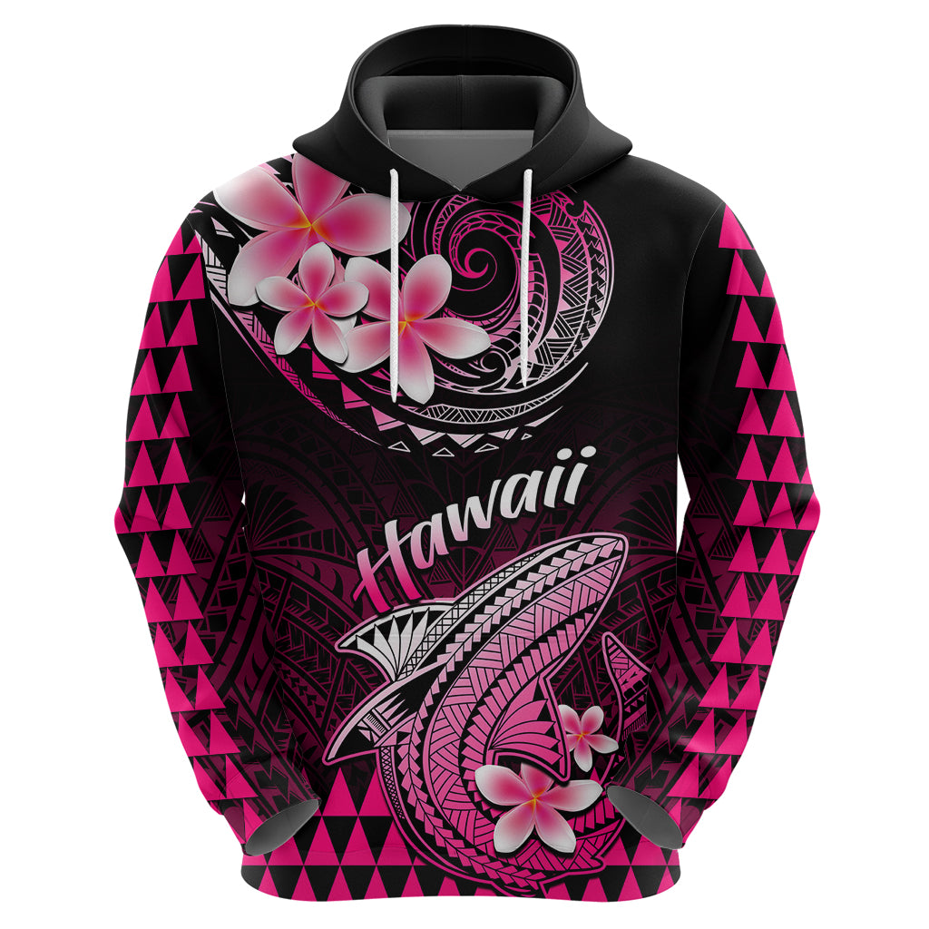 Hawaii Hoodie Polynesian Shark with Kakau Pink Version LT01