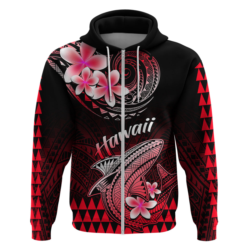 Hawaii Hoodie Polynesian Shark with Kakau Red Version LT01