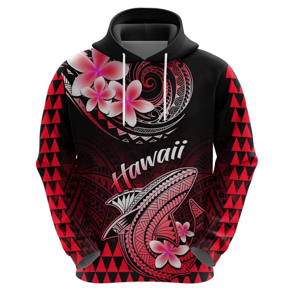 Hawaii Hoodie Polynesian Shark with Kakau Red Version LT01