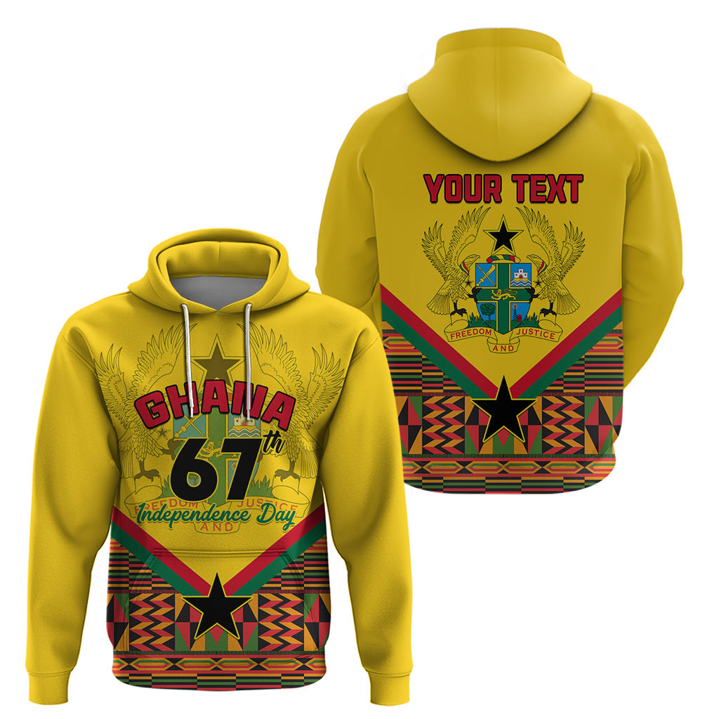 Ghana Independence Day Hoodie Freedom and Justice African Pattern LT01