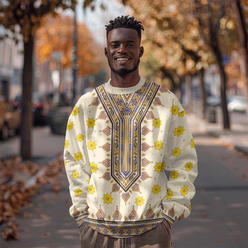 Enkutatash Dashiki Adey Abeba Pattern Sweatshirt LT01