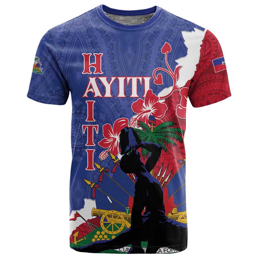 Personalised Afro Haiti Le Marron Inconnu T shirt Dashiki Mix Polynesian Pattern LT01