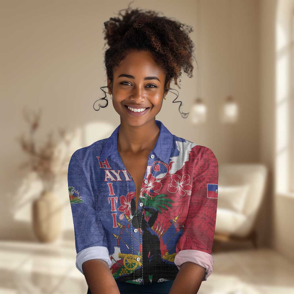 Personalised Afro Haiti Le Marron Inconnu Women Casual Shirt Dashiki Mix Polynesian Pattern LT01