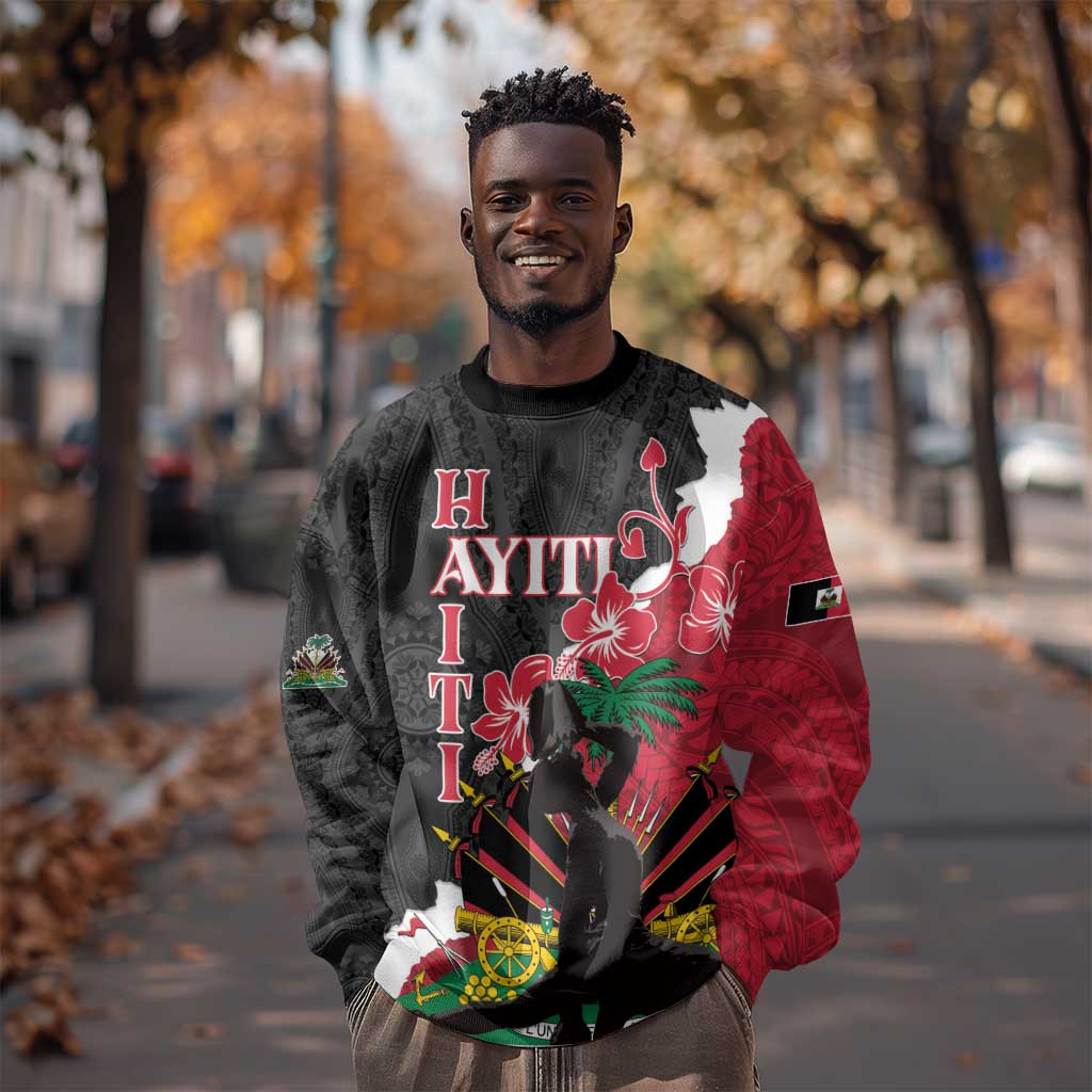 Personalised Afro Ayiti Neg Marron Sweatshirt Dashiki Mix Polynesian Pattern LT01
