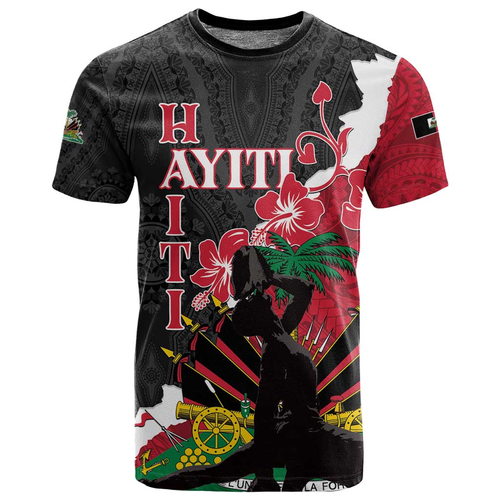 Personalised Afro Ayiti Neg Marron T shirt Dashiki Mix Polynesian Pattern LT01