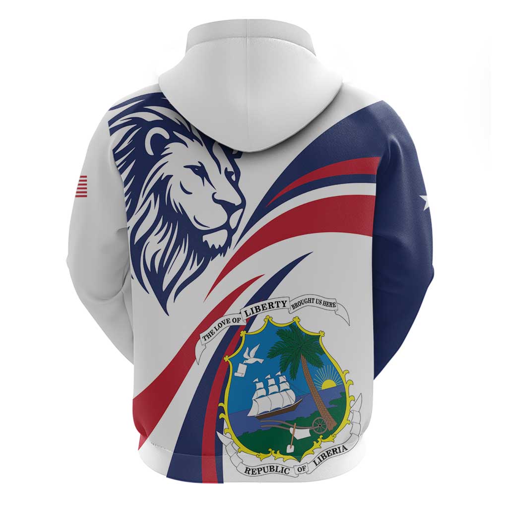 Liberia Independence Day Hoodie July 26 Lion Coat of Arms LT01