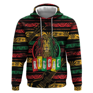 International Reggae Day Hoodie Rastafarian Lion Legend of Reggae LT01