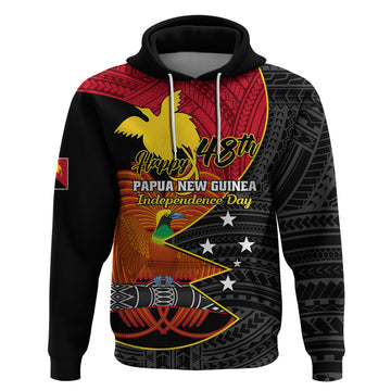 Personalised Papua New Guinea Independence Day Hoodie Happy PNG 48th Anniversary LT01