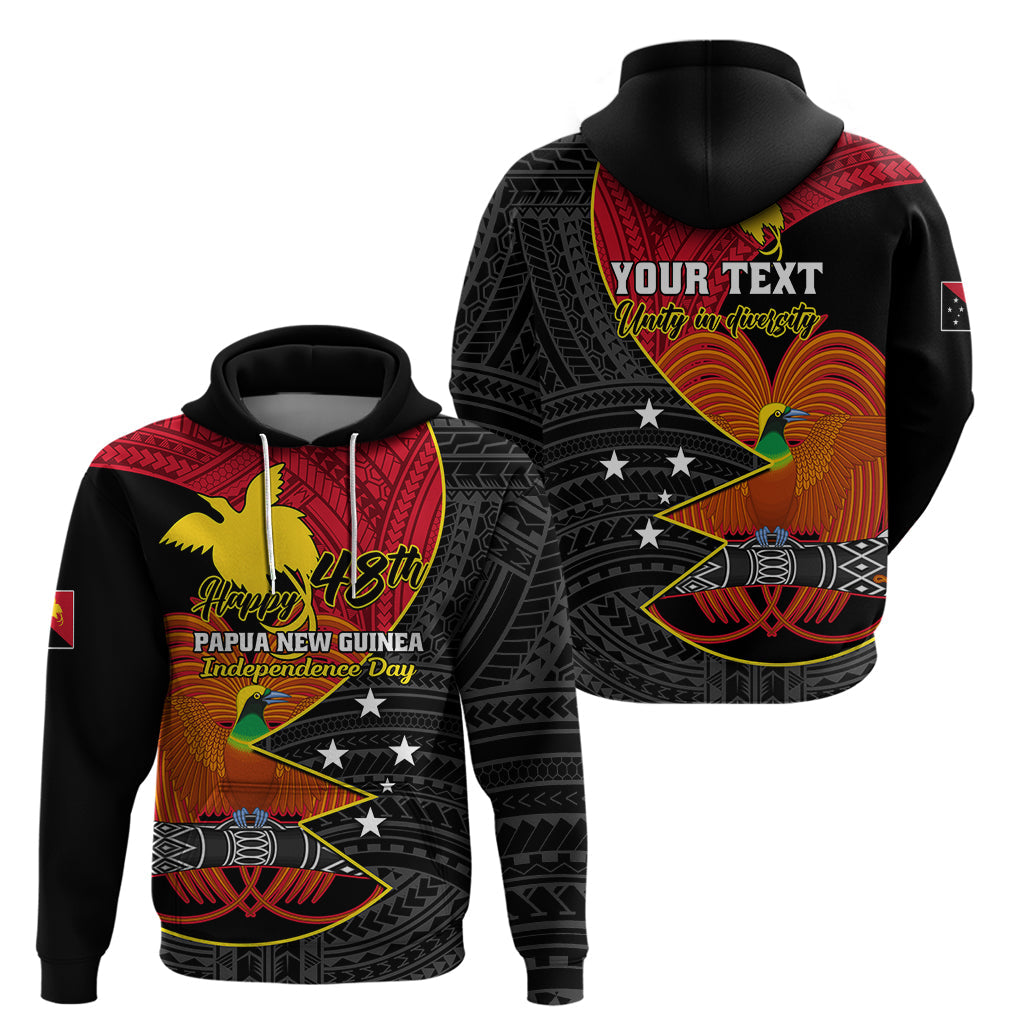 Personalised Papua New Guinea Independence Day Hoodie Happy PNG 48th Anniversary LT01