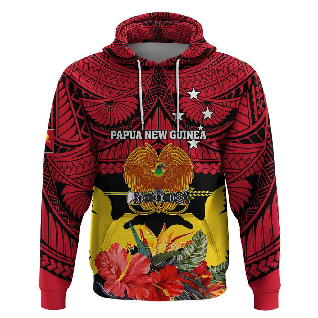 Papua New Guinea Hoodie Bird Of Paradise Mix Polynesian Pattern LT01