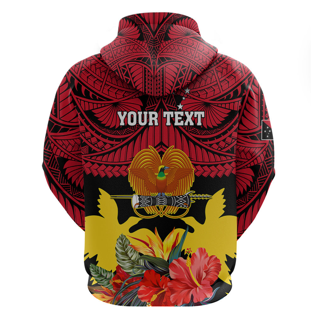 Personalised Papua New Guinea Hoodie Bird Of Paradise Mix Polynesian Pattern LT01