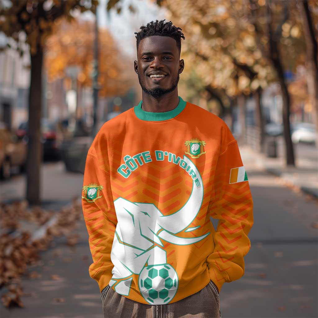 Ivory Coast Football Sweatshirt - Go Les Elephants LT01