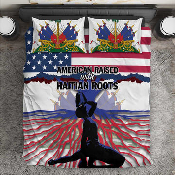 Afro Haiti Heritage Month 2025 Bedding Set American Raised With Haitian Roots LT01