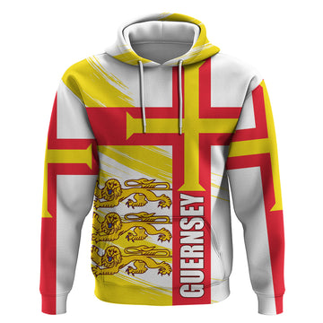 Guernsey Liberation Day Hoodie Guernesi Three Lion LT01