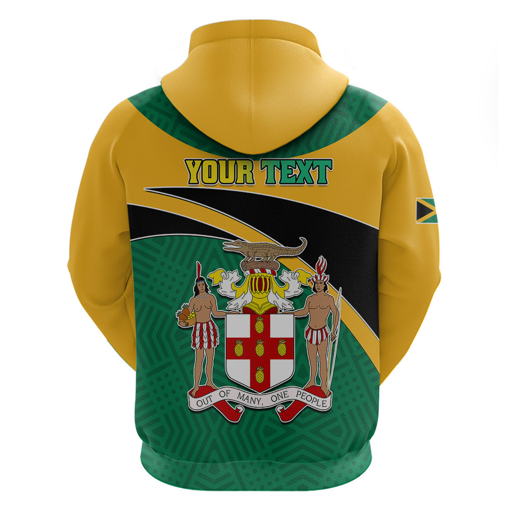 Personalised Jamaica Hoodie Jumieka Lion Mix African Pattern LT01