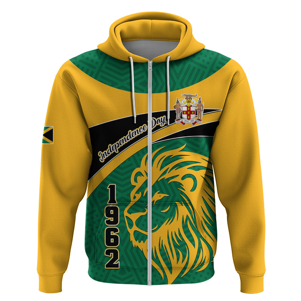 Jamaica Independence Day Hoodie Jumieka Lion Mix African Pattern LT01
