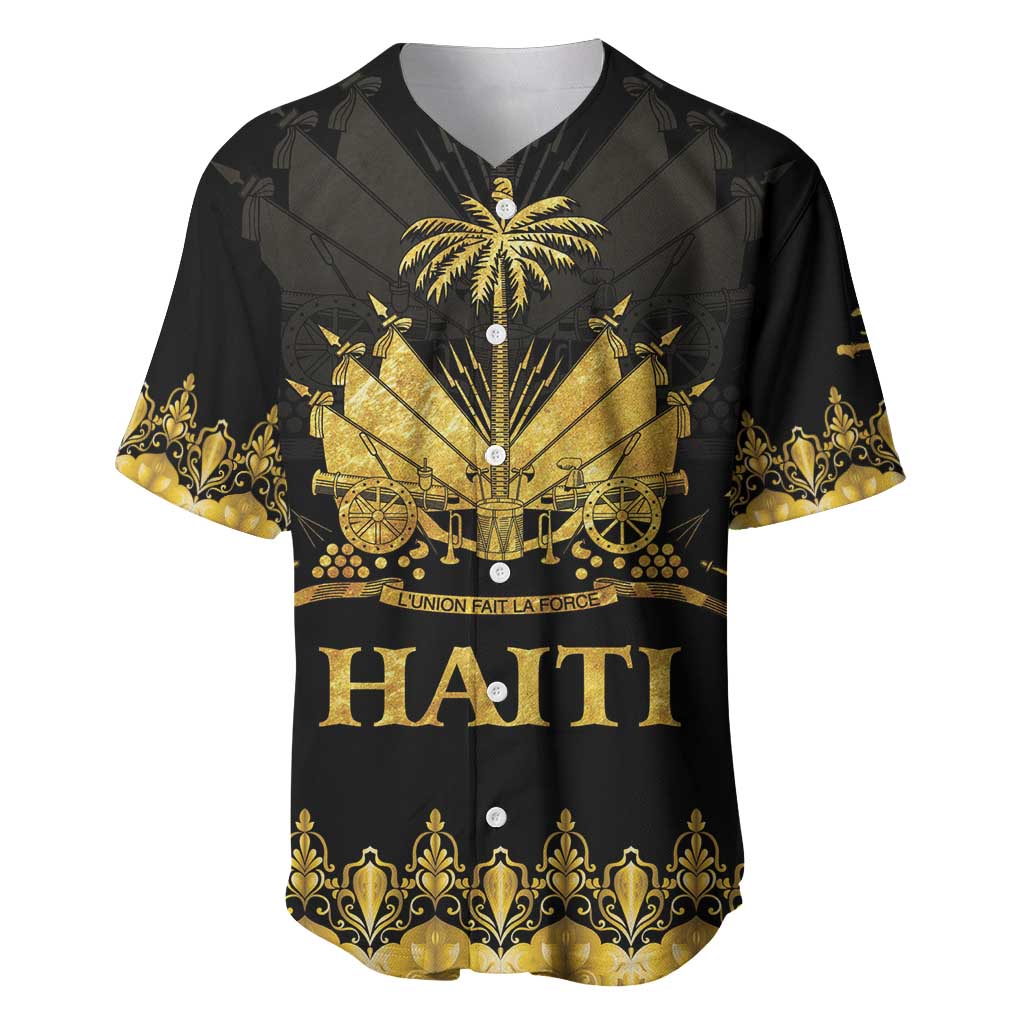 Haiti Neg Marron Baseball Jersey Lespwa pa anyen san aksyon - Gold LT01